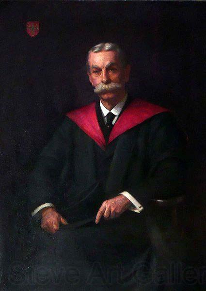 unknow artist A contemporary replica of a painting of Percy Shaw Jeffrey, headmaster and academic, presented to him on his retirement; it shows him sitting in his r